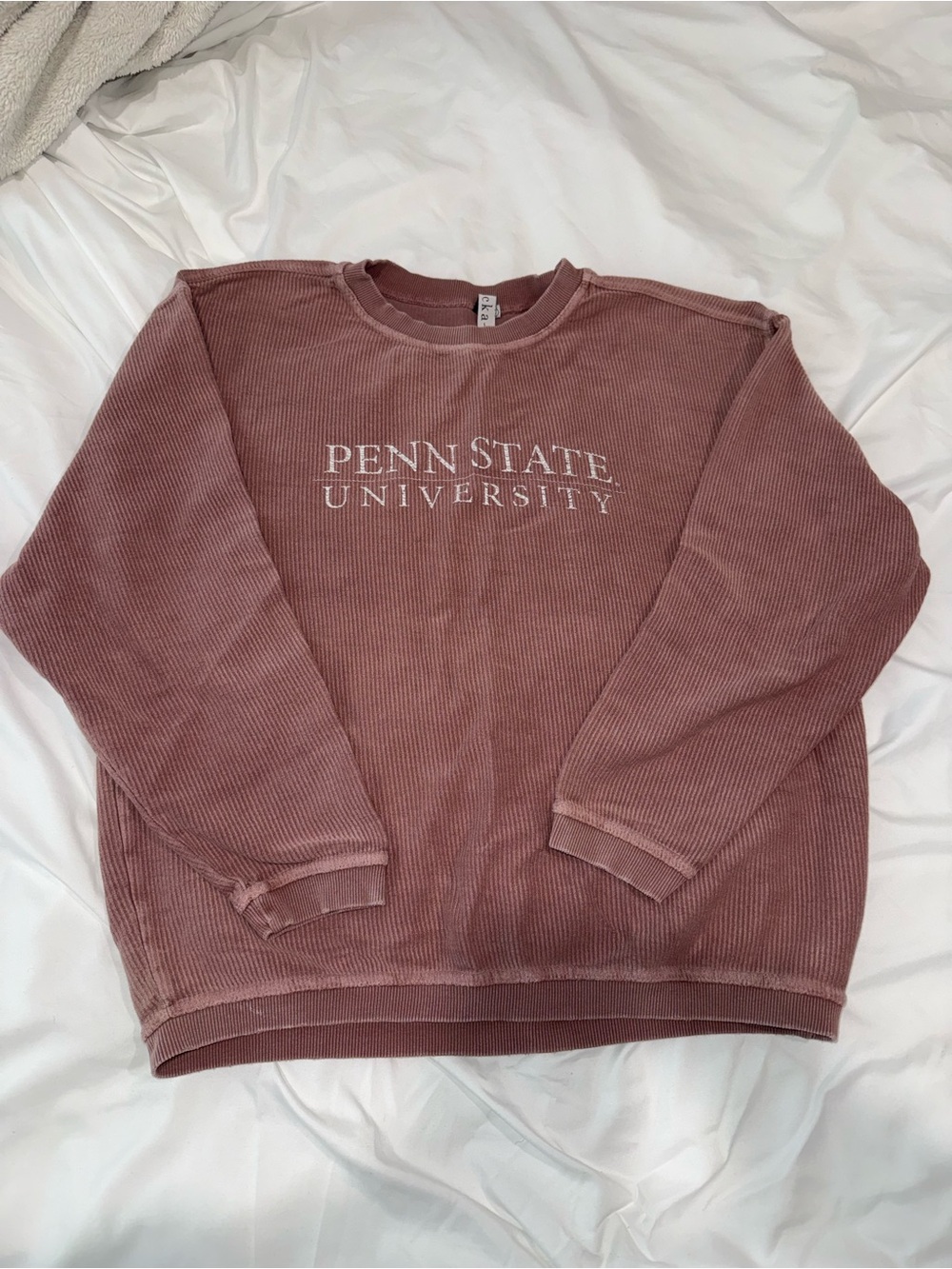 Penn State University Dusty Rose Corded Sweatshirt